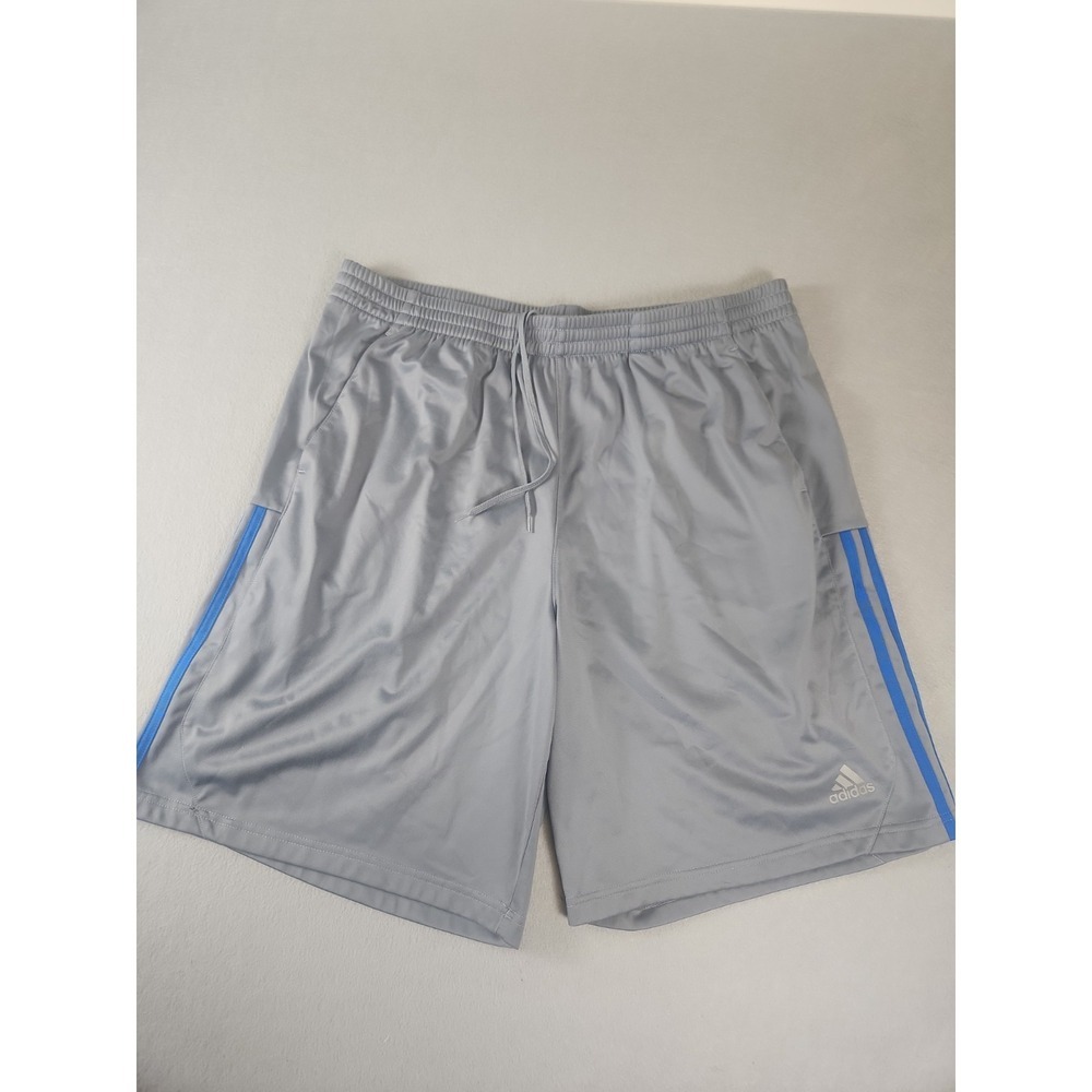 Adidas Climalite Shorts Mens X-L Gray Polyester Basketball Running Performance